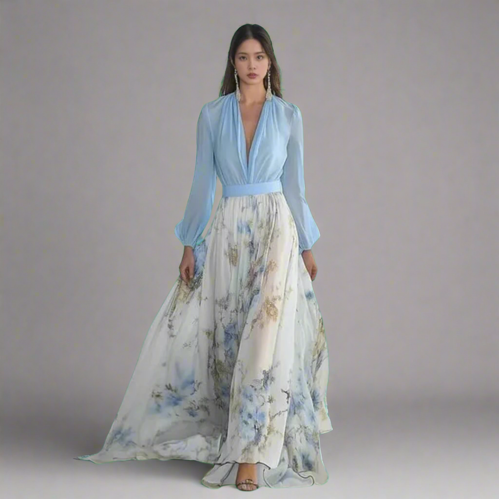 Giselundra | Robe maxi boho-vintage élégante pour l'été