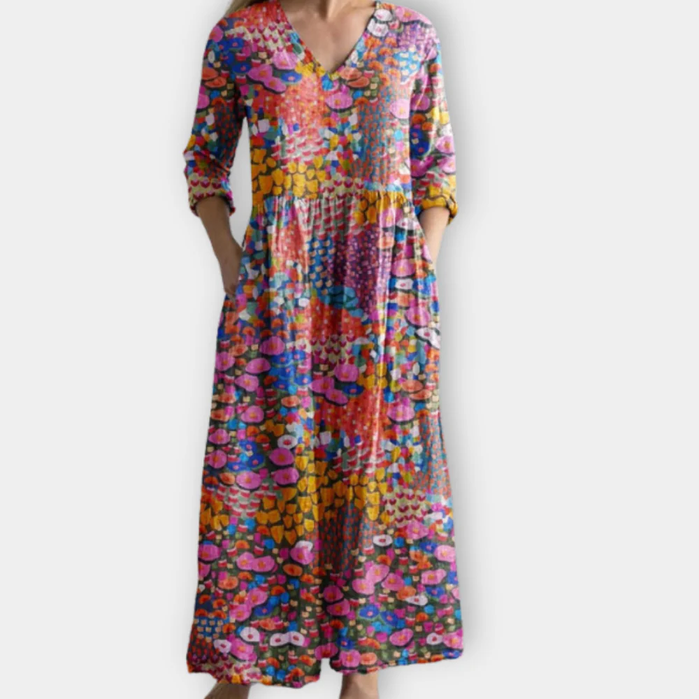 Juliet - Flattering Flowing Maxi Boho Dress