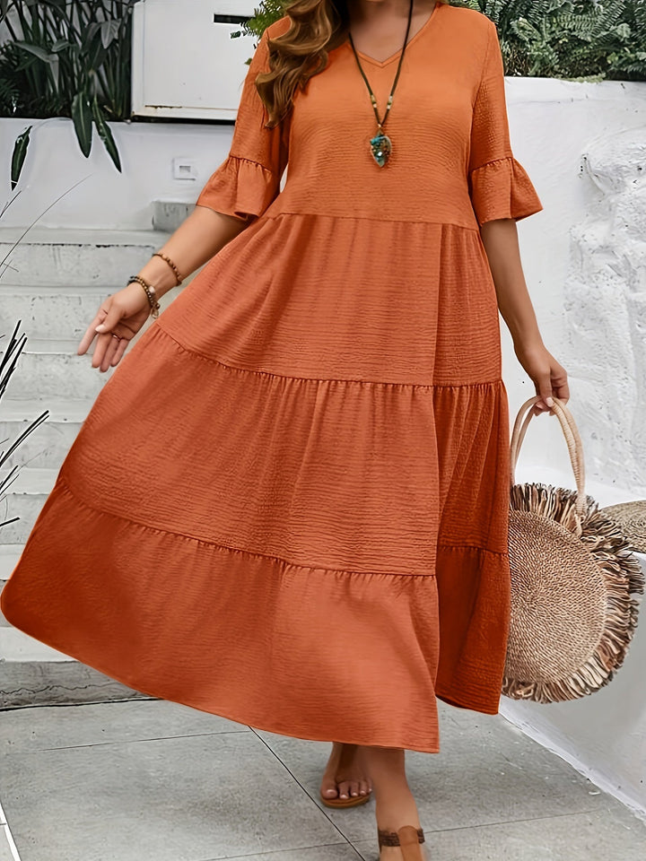 Nena | Grande Taille V-neck Robe