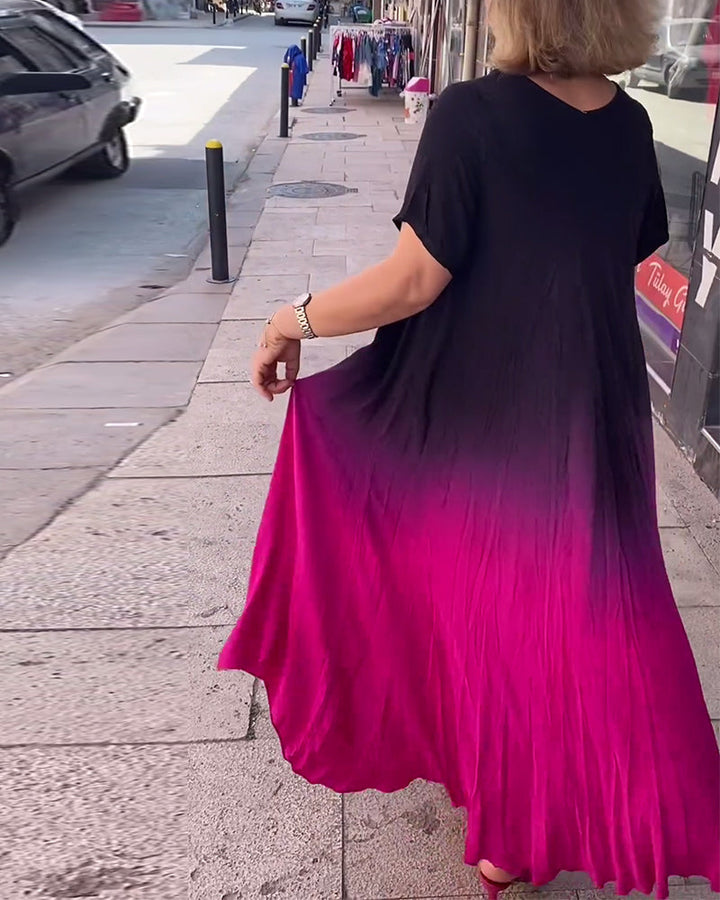 Joan - Robe Maxi d'Été en Dégradé Légère