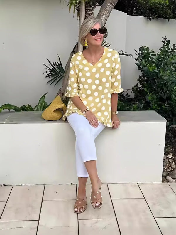 Chloe™ - Élégante V-Neck Blouse