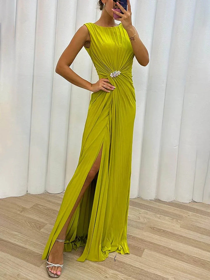 Kendra - Robe Maxi Fendue Élégante et Indémodable