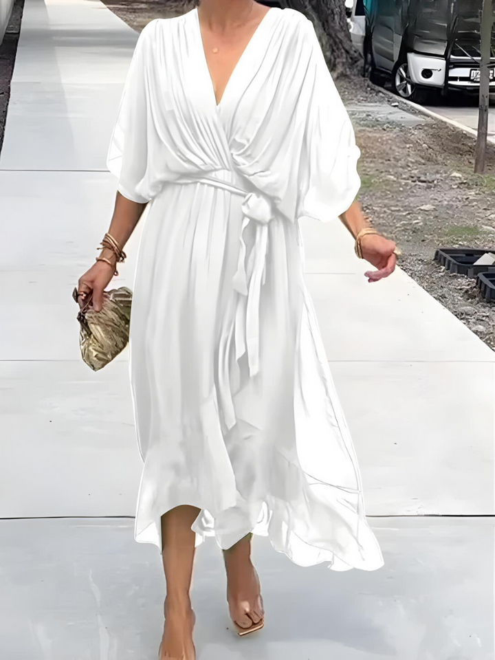 Alicea - Élégante Robe Maxi d'Été à Coupe Irrégulière