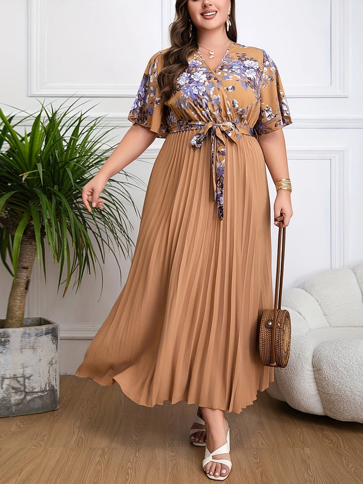 Fleur | Robe Ceinturée Plus Size