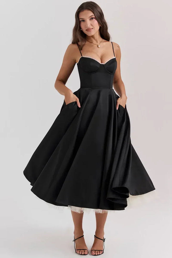 Minerva - Robe de Luxe à Bretelles Spaghetti pour Princesse