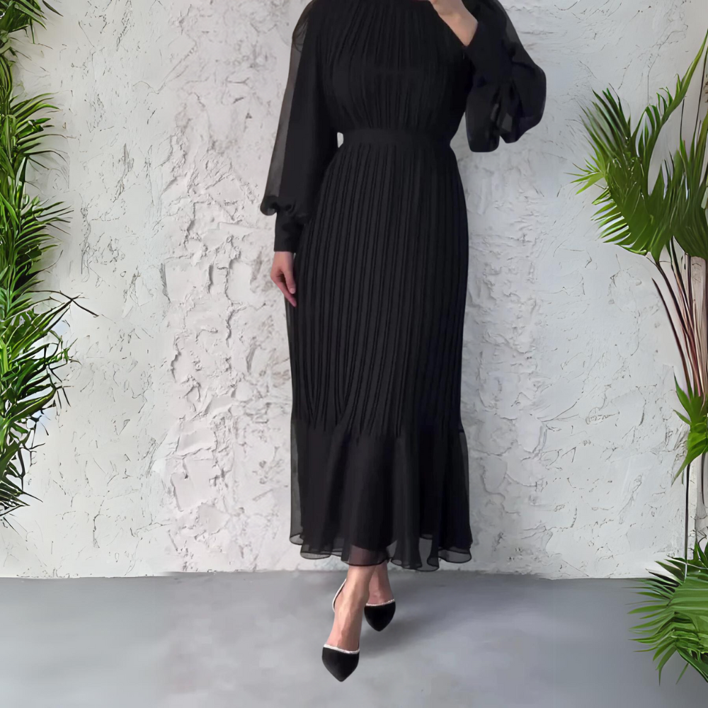Cami - Robe de Soirée Élégante Française d'Automne avec Détails en Tricot