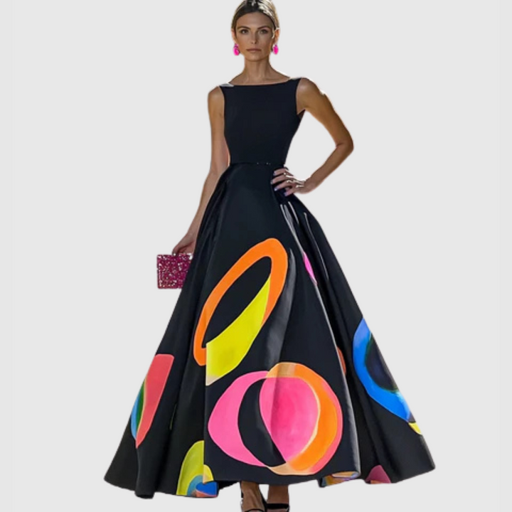 Anya - Colorful Cut-Out Maxi Bodycon Dress