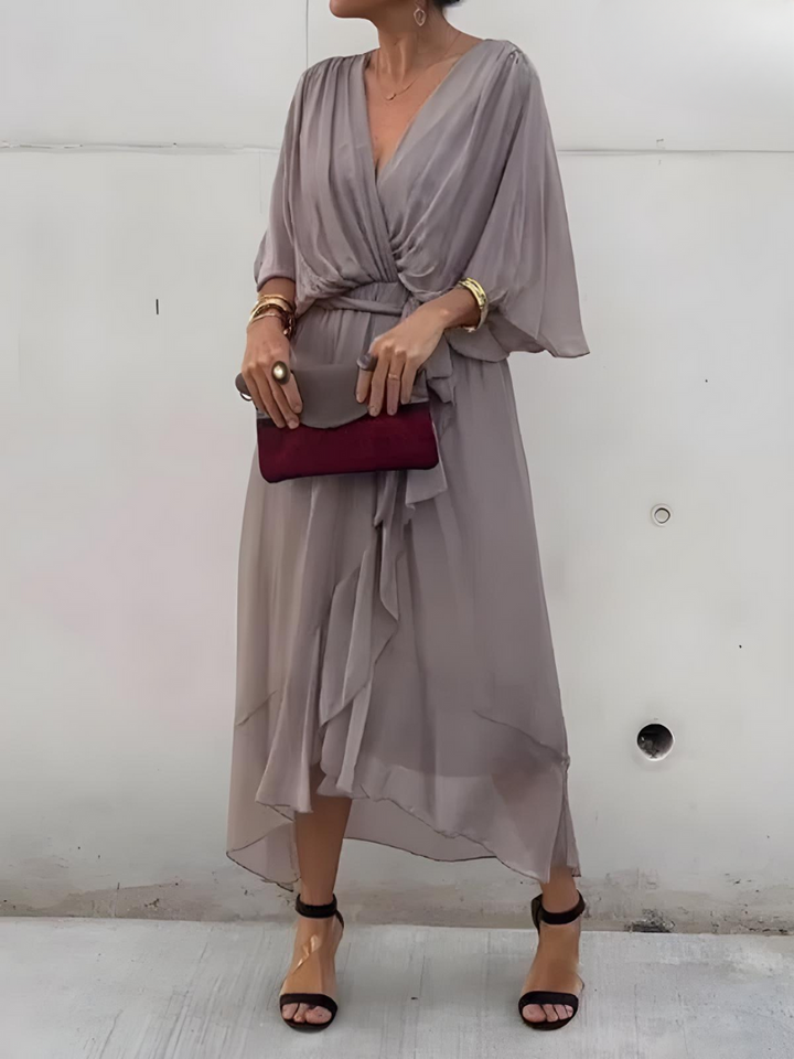 Alicea - Élégante Robe Maxi d'Été à Coupe Irrégulière