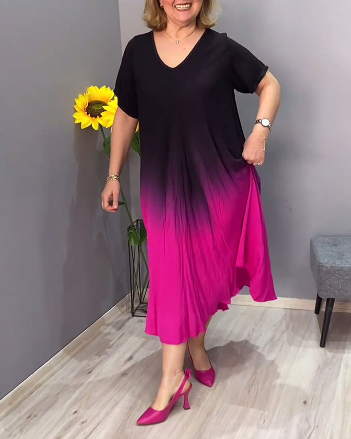 Joan - Robe Maxi d'Été en Dégradé Légère