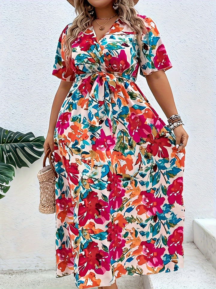 Yara | Grande Taille Robe à Fleurs