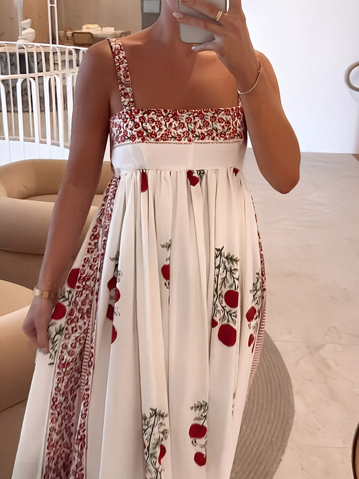 Lyla - Robe Maxi Fleurie à Bretelles Spaghetti