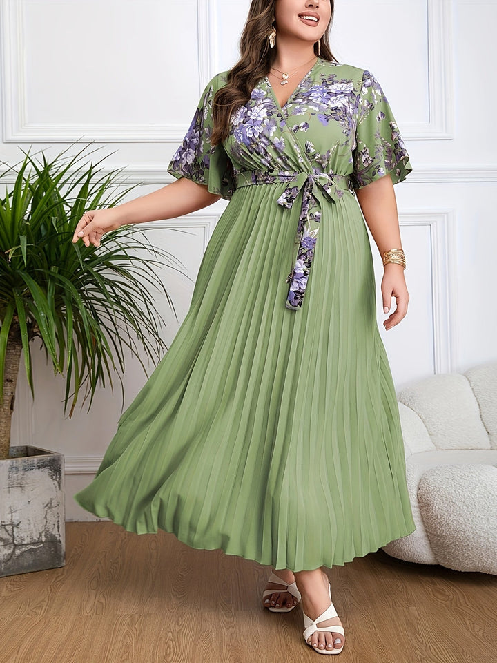 Fleur | Robe Ceinturée Plus Size