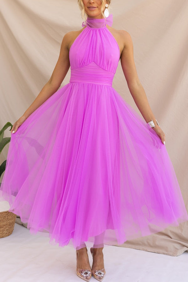 Pearlina - Élégante Robe en Maille à Col Montant
