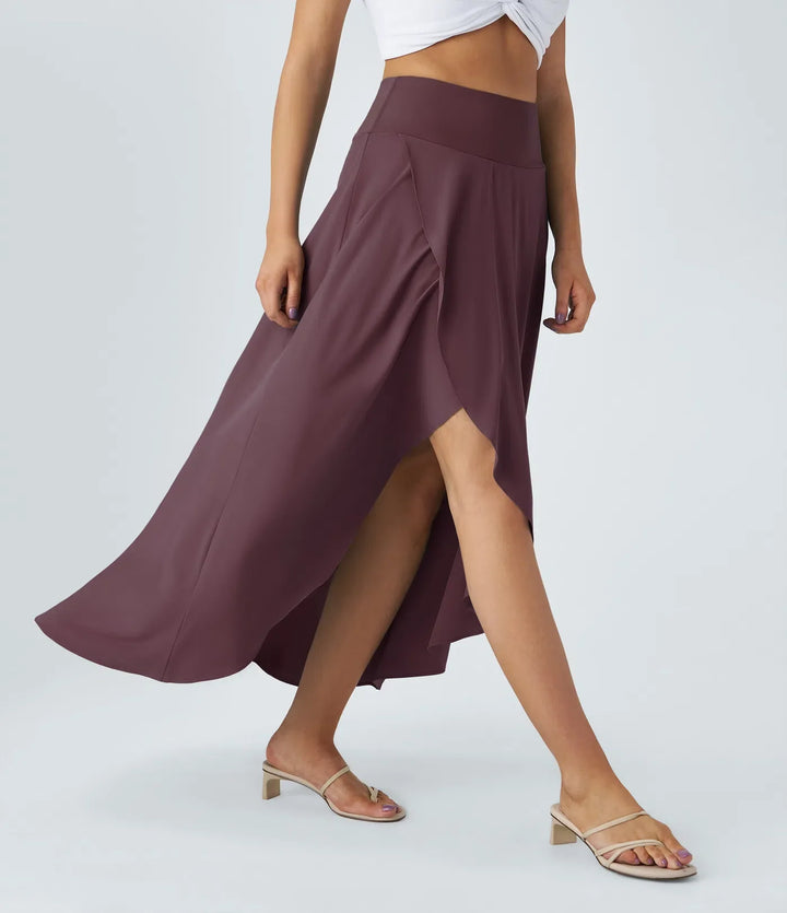 Natalia | Jupe Maxi Fendue et Confortable" can be rewritten as "Jupe Maxi Fendue Natalia - Élégance et Confort.