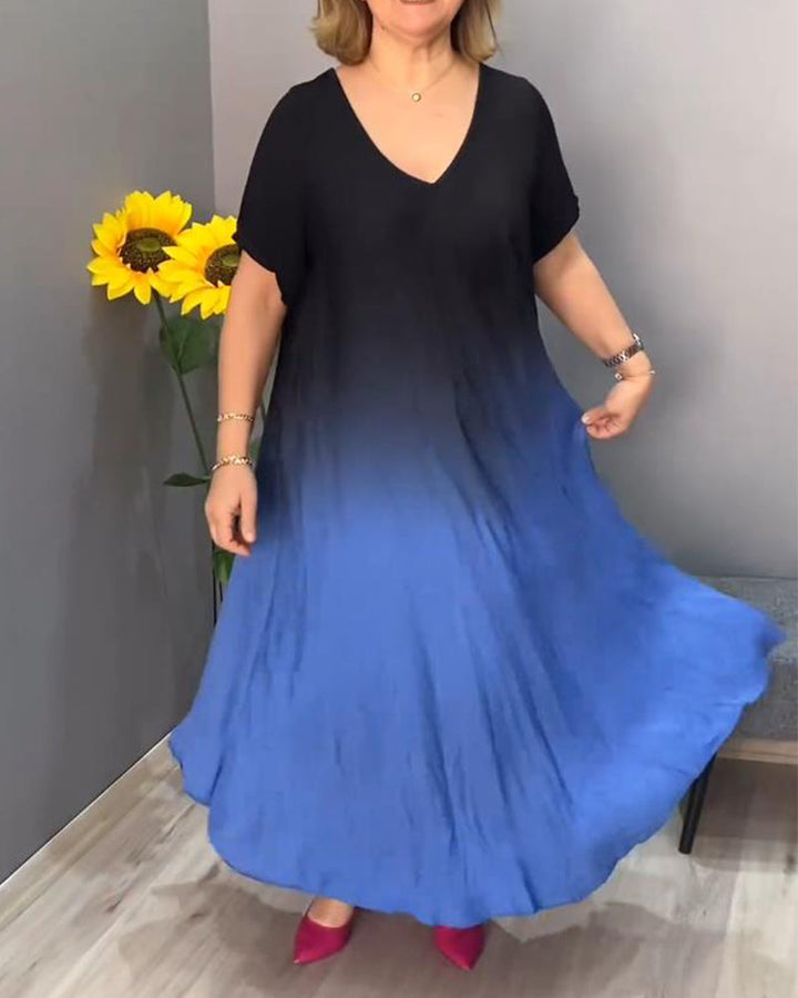 Joan - Robe Maxi d'Été en Dégradé Légère