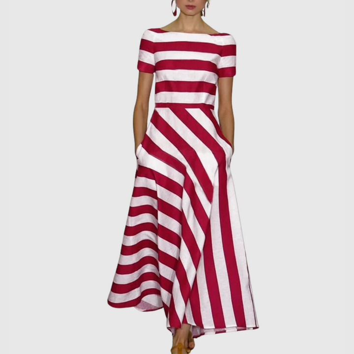 Vonda - Robe Maxi Rayée Sans Épaules Madeline