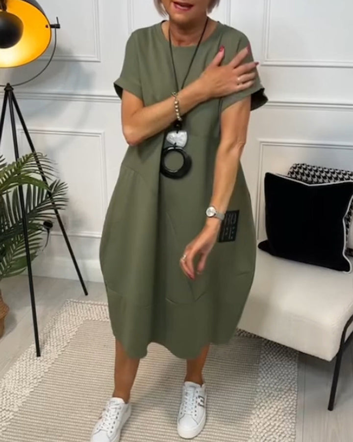 Cleo - Élégante Robe à Manches Courtes