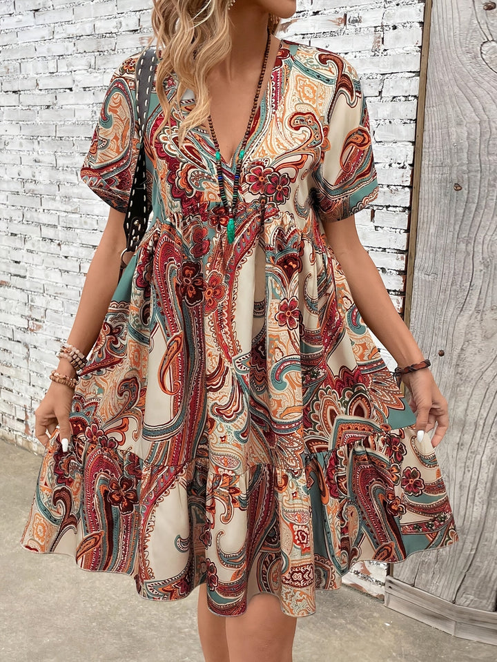Sabrina | Robe Grande Taille à Manches Courtes