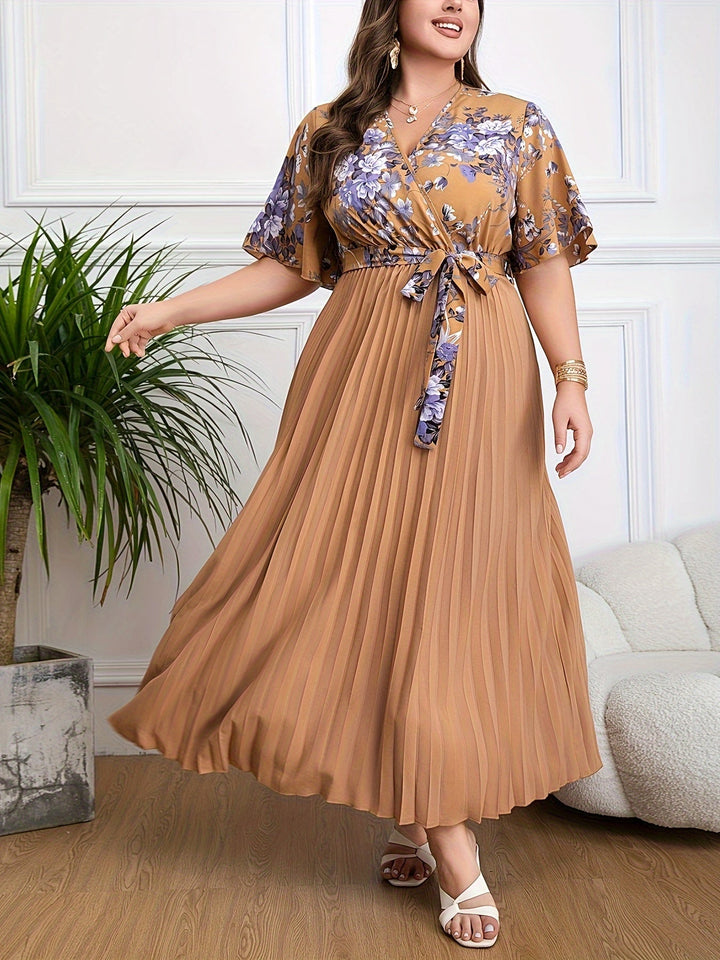 Fleur | Robe Ceinturée Plus Size