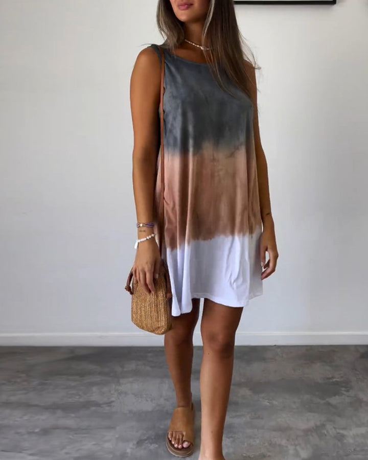 Josie - Mini Robe à Imprimé Tie-Dye Dégradé