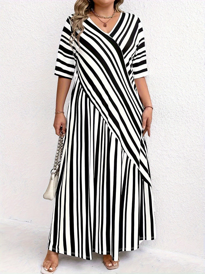 Tara | Grande Taille Robe Rayée