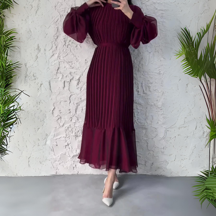 Cami - Robe de Soirée Élégante Française d'Automne avec Détails en Tricot