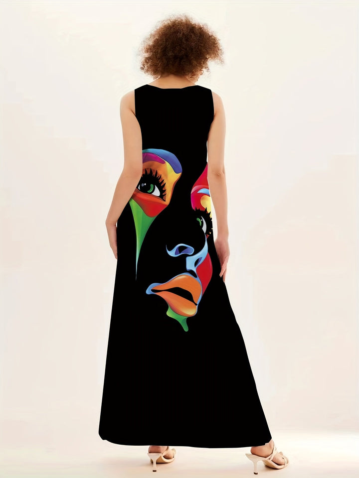 Chic Printed Maxi Robe by Honor