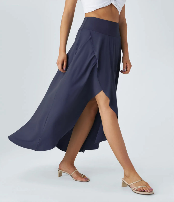 Natalia | Jupe Maxi Fendue et Confortable" can be rewritten as "Jupe Maxi Fendue Natalia - Élégance et Confort.