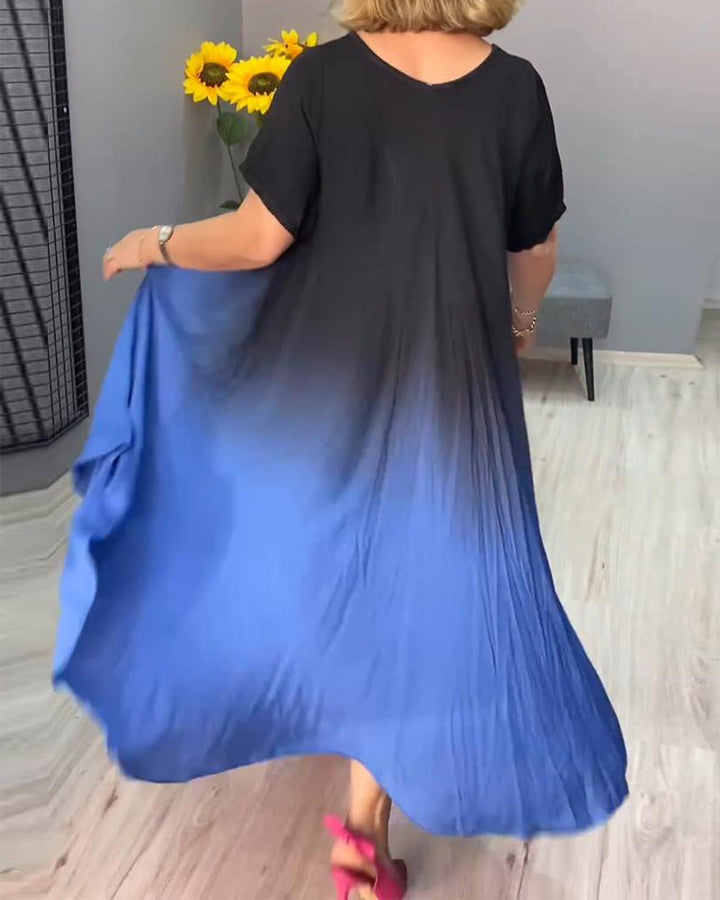 Joan - Robe Maxi d'Été en Dégradé Légère