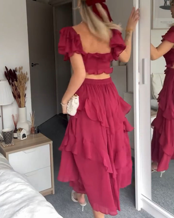 Quinlan - Robe Chic Taille Haute avec Finitions en Dentelle