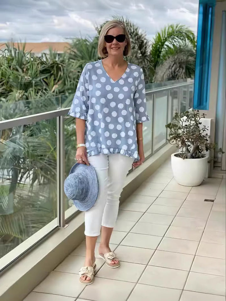 Chloe™ - Élégante V-Neck Blouse