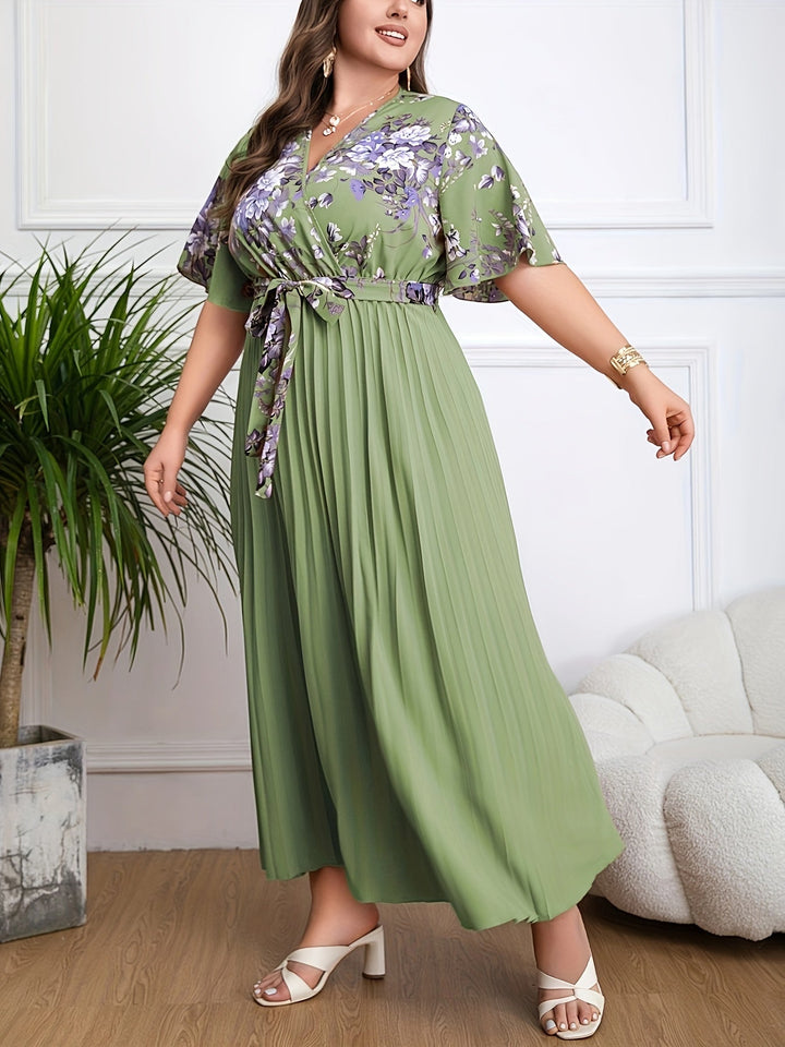 Fleur | Robe Ceinturée Plus Size