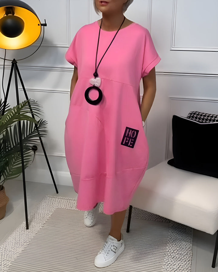 Cleo - Élégante Robe à Manches Courtes