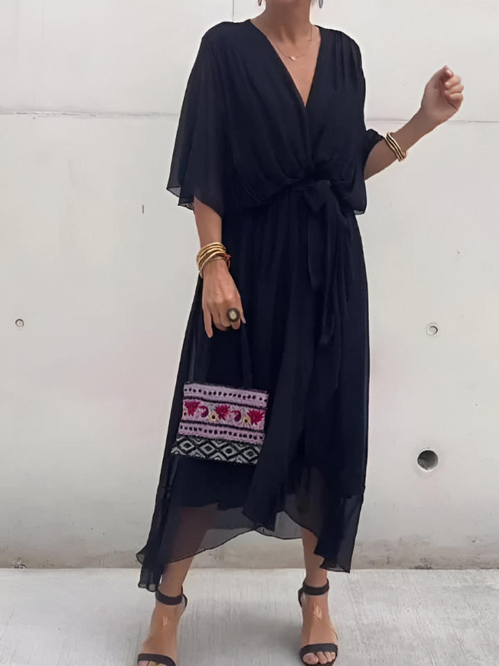 Alicea - Élégante Robe Maxi d'Été à Coupe Irrégulière