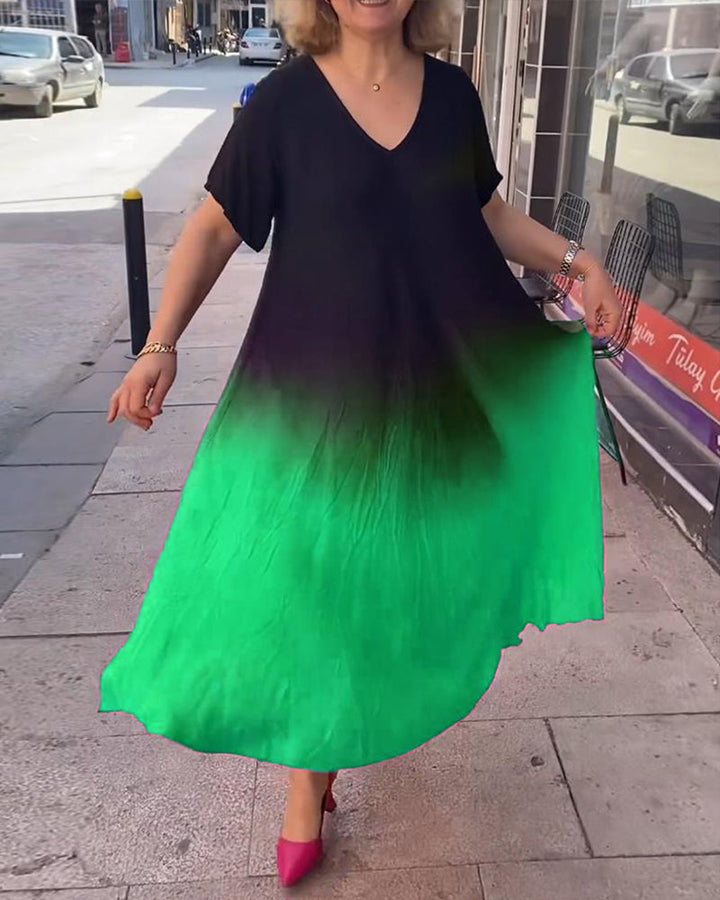 Joan - Robe Maxi d'Été en Dégradé Légère