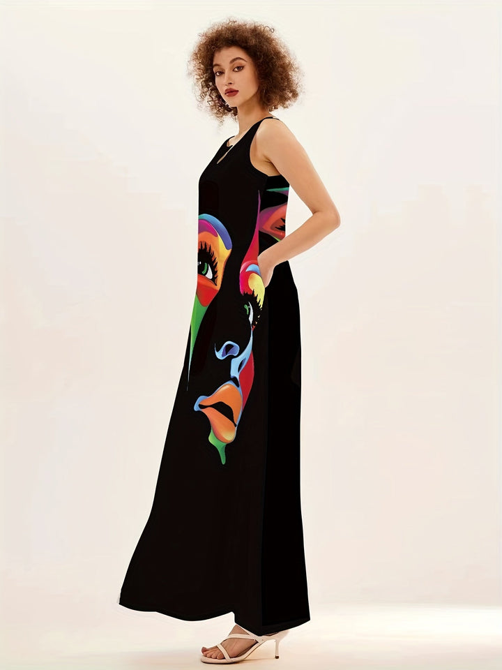 Chic Printed Maxi Robe by Honor