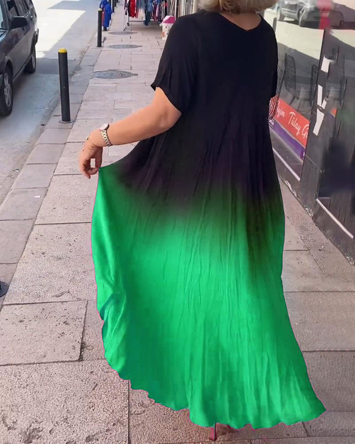 Joan - Robe Maxi d'Été en Dégradé Légère