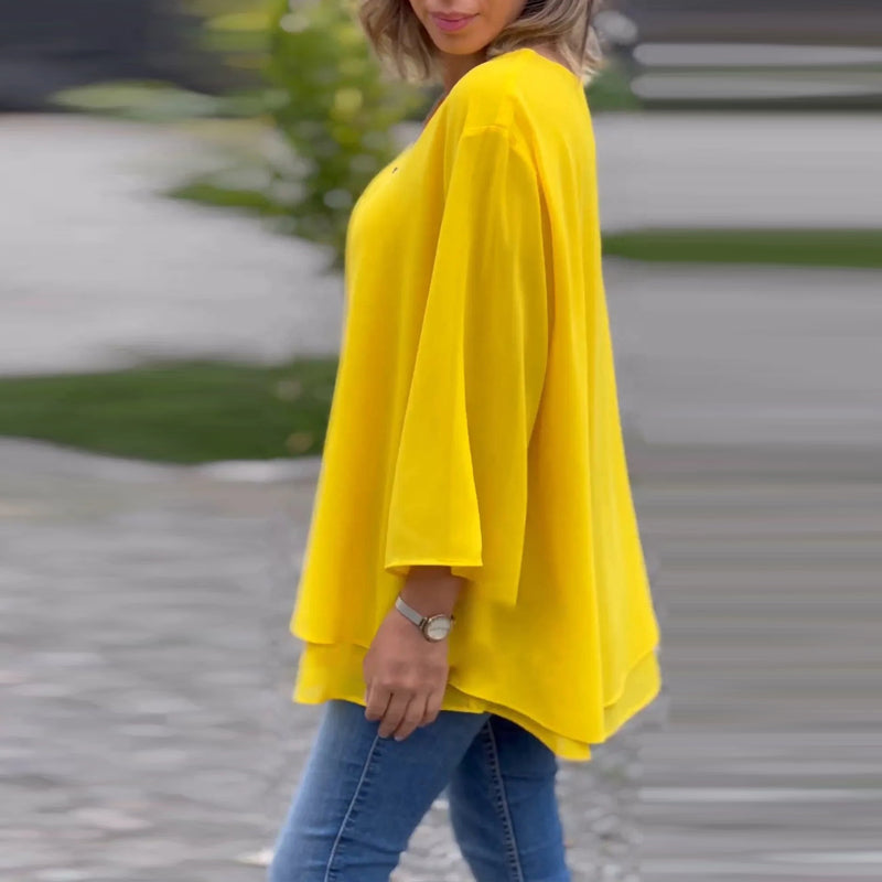 Heidi™ - Fluide V-Neck Zip Top
