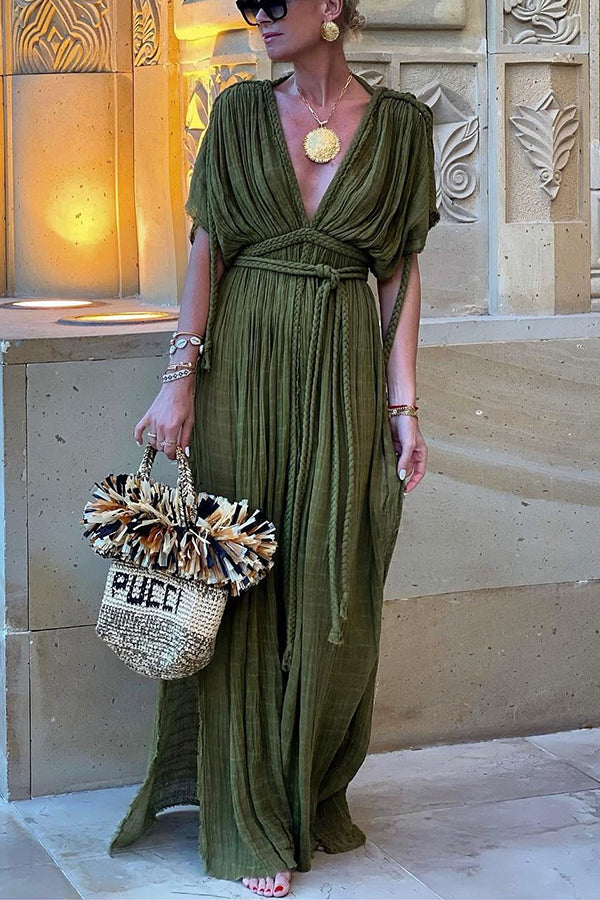 Junia - Robe Maxi Dos Nu à Col Halter Idéale pour les Vacances