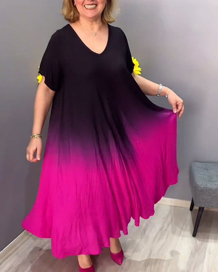 Joan - Robe Maxi d'Été en Dégradé Légère