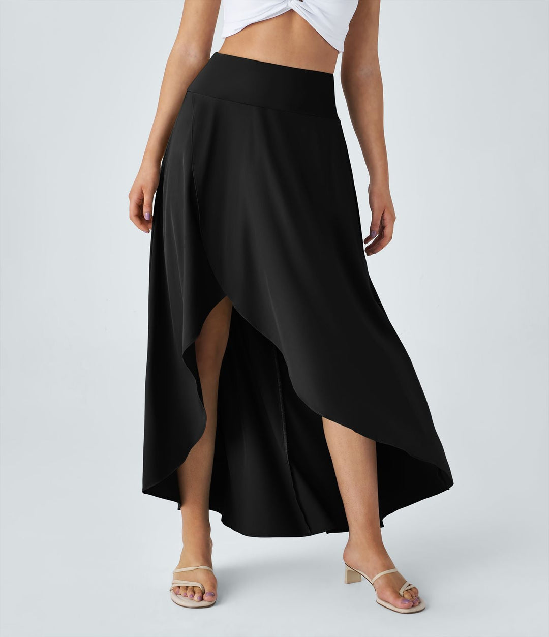 Natalia | Jupe Maxi Fendue et Confortable" can be rewritten as "Jupe Maxi Fendue Natalia - Élégance et Confort.