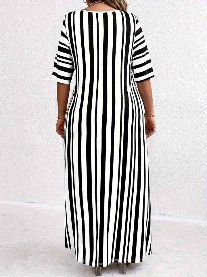 Tara | Grande Taille Robe Rayée