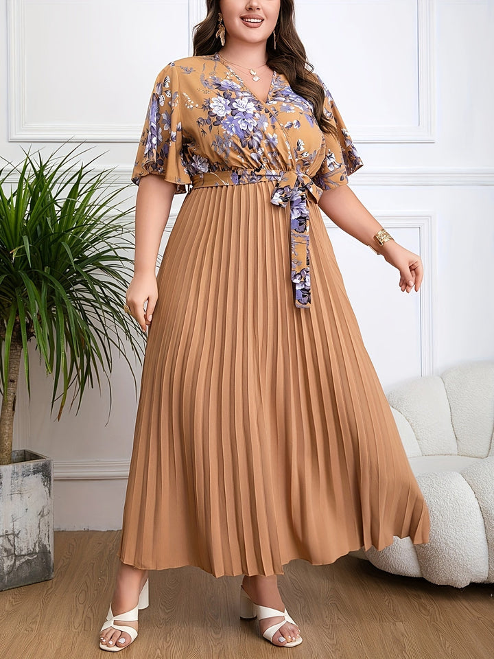 Fleur | Robe Ceinturée Plus Size