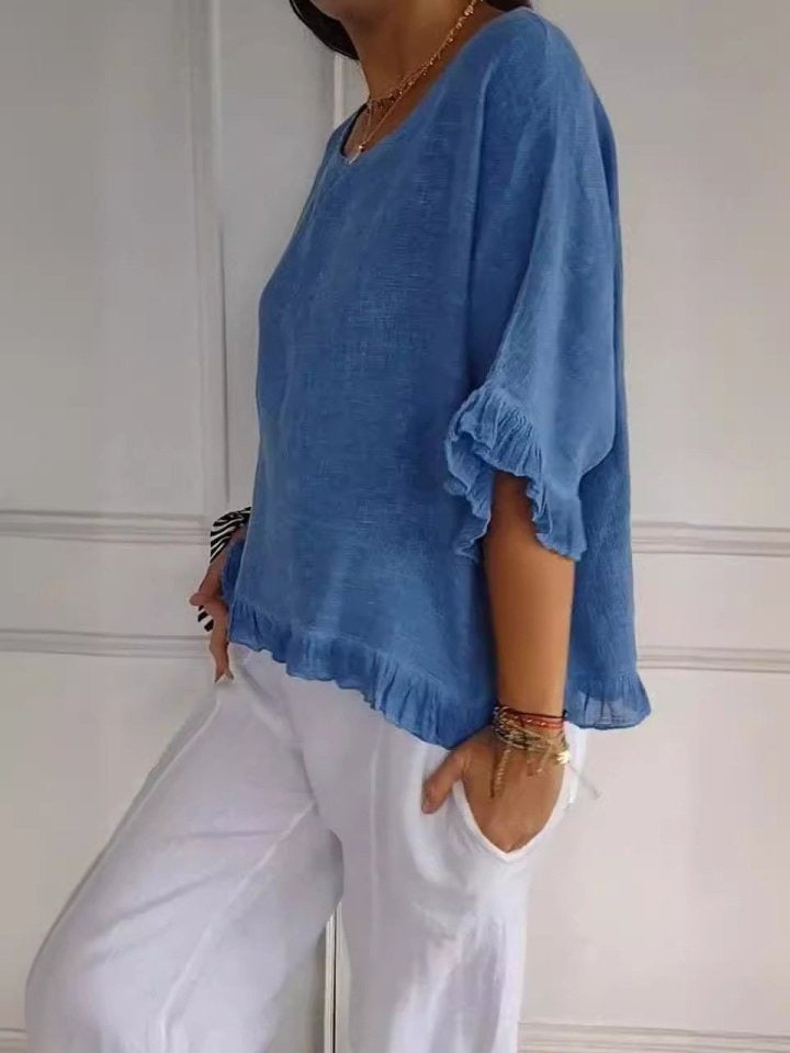 Claudia™ - Élégante Blouse Décontractée