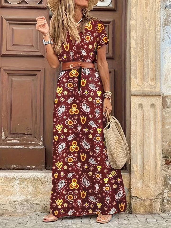 Kate - Robe Élégante à Manches Bouffantes Plissées