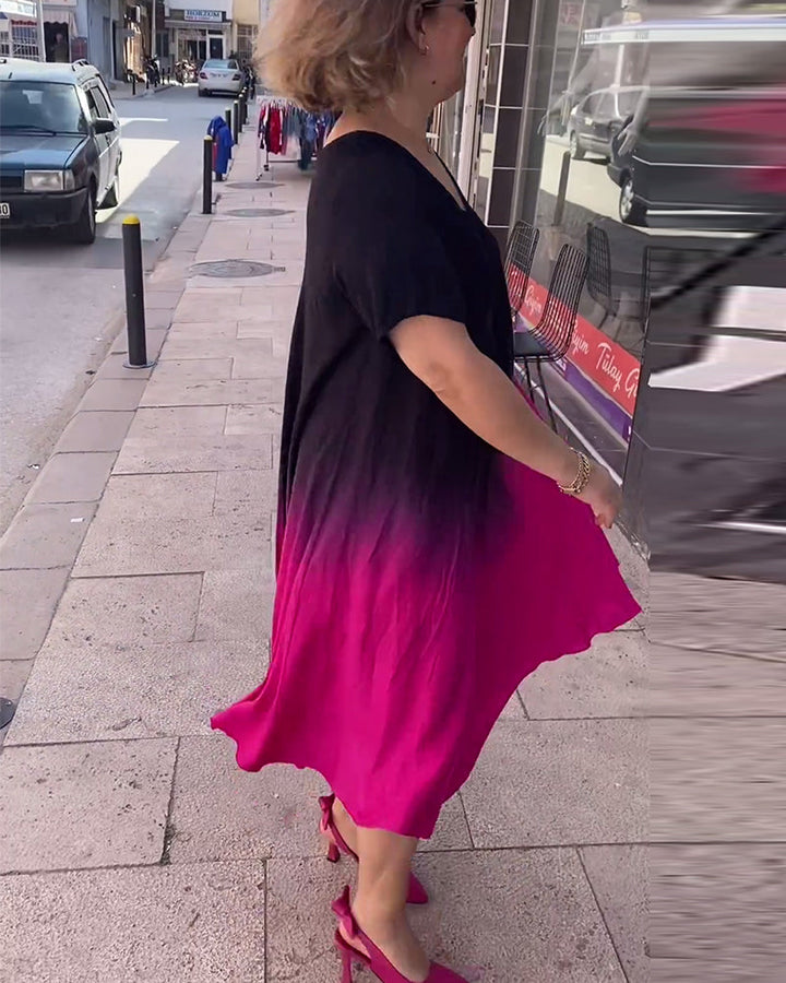Joan - Robe Maxi d'Été en Dégradé Légère