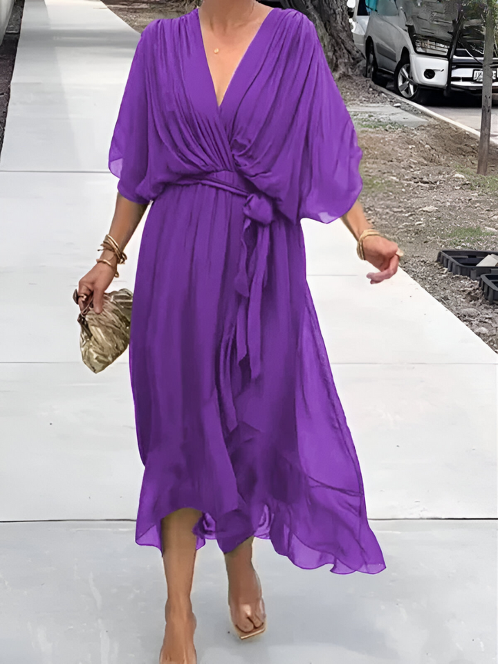 Alicea - Élégante Robe Maxi d'Été à Coupe Irrégulière