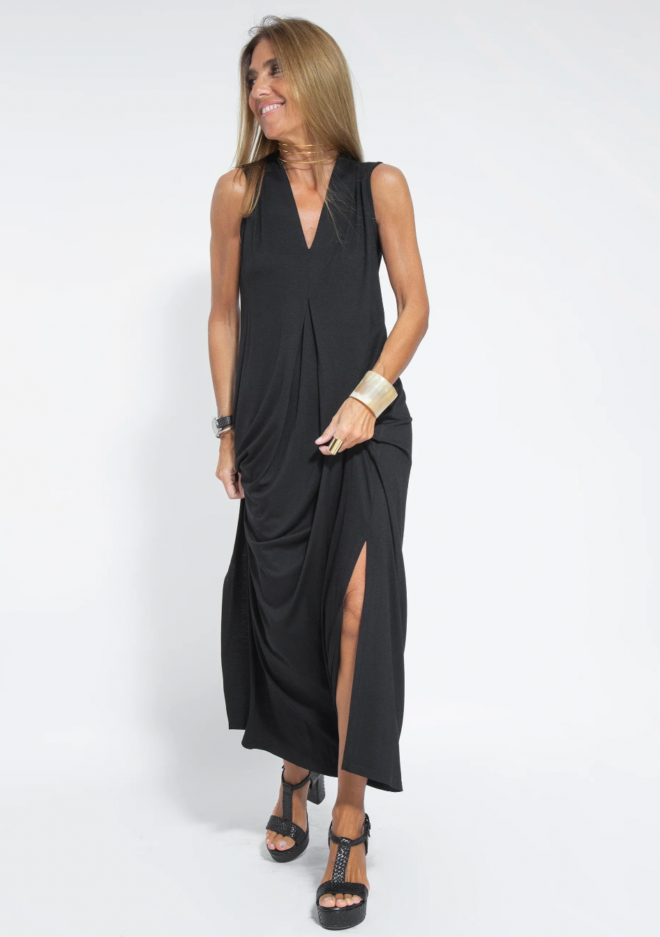 Kendall - Robe Maxi d'Été Unie