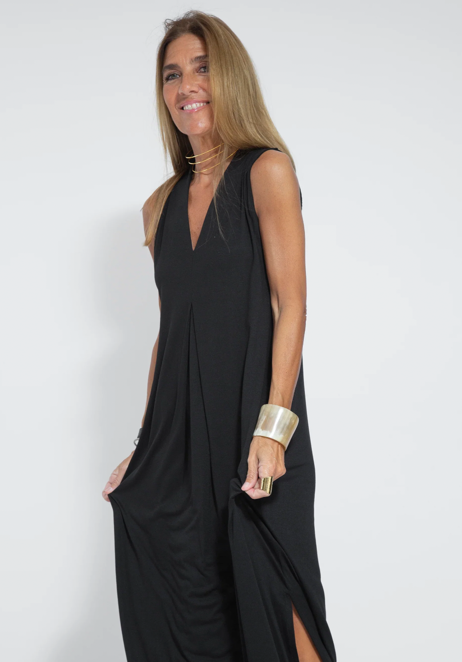 Kendall - Robe Maxi d'Été Unie