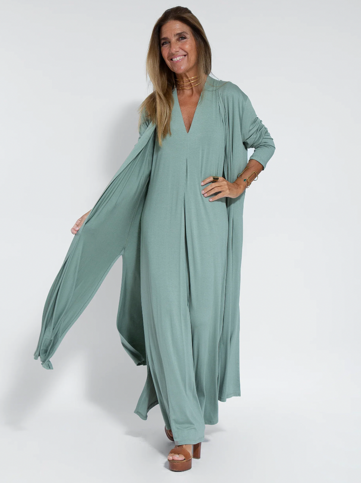 Kendall - Robe Maxi d'Été Unie